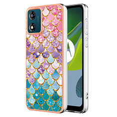 Coque Silicone Motif Fantaisie Souple Couleur Unie Etui Housse YB3 pour Motorola Moto E13 Colorful