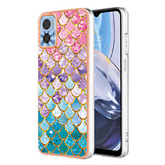 Coque Silicone Motif Fantaisie Souple Couleur Unie Etui Housse YB3 pour Motorola Moto E22i Colorful