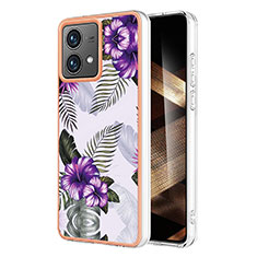 Coque Silicone Motif Fantaisie Souple Couleur Unie Etui Housse YB3 pour Motorola Moto G84 5G Violet