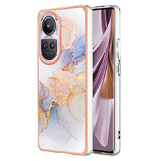 Coque Silicone Motif Fantaisie Souple Couleur Unie Etui Housse YB3 pour Oppo Reno10 5G Violet Clair