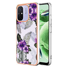 Coque Silicone Motif Fantaisie Souple Couleur Unie Etui Housse YB3 pour Xiaomi Poco C55 Violet