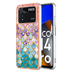 Coque Silicone Motif Fantaisie Souple Couleur Unie Etui Housse YB3 pour Xiaomi Poco M4 Pro 4G Colorful