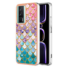 Coque Silicone Motif Fantaisie Souple Couleur Unie Etui Housse YB3 pour Xiaomi Redmi K60 5G Colorful