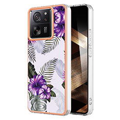 Coque Silicone Motif Fantaisie Souple Couleur Unie Etui Housse YB3 pour Xiaomi Redmi K60 Ultra 5G Violet