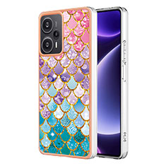 Coque Silicone Motif Fantaisie Souple Couleur Unie Etui Housse YB3 pour Xiaomi Redmi Note 12 Turbo 5G Colorful