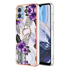 Coque Silicone Motif Fantaisie Souple Couleur Unie Etui Housse YB4 pour Motorola Moto E22 Violet