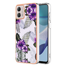 Coque Silicone Motif Fantaisie Souple Couleur Unie Etui Housse YB4 pour Motorola Moto G53 5G Violet