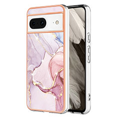 Coque Silicone Motif Fantaisie Souple Couleur Unie Etui Housse YB5 pour Google Pixel 8 5G Rose