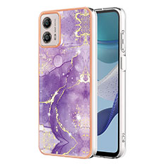 Coque Silicone Motif Fantaisie Souple Couleur Unie Etui Housse YB5 pour Motorola Moto G53j 5G Violet