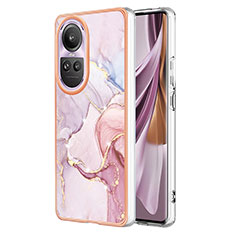 Coque Silicone Motif Fantaisie Souple Couleur Unie Etui Housse YB5 pour Oppo Reno10 Pro 5G Rose