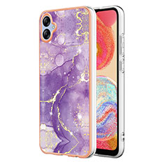 Coque Silicone Motif Fantaisie Souple Couleur Unie Etui Housse YB5 pour Samsung Galaxy A04E Violet