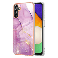 Coque Silicone Motif Fantaisie Souple Couleur Unie Etui Housse YB5 pour Samsung Galaxy A54 5G Violet Clair