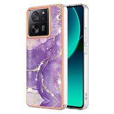 Coque Silicone Motif Fantaisie Souple Couleur Unie Etui Housse YB5 pour Xiaomi Redmi K60 Ultra 5G Violet