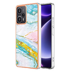 Coque Silicone Motif Fantaisie Souple Couleur Unie Etui Housse YB5 pour Xiaomi Redmi Note 12 Turbo 5G Colorful