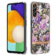 Coque Silicone Motif Fantaisie Souple Couleur Unie Etui Housse YB6 pour Samsung Galaxy A34 5G Violet Clair