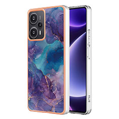 Coque Silicone Motif Fantaisie Souple Couleur Unie Etui Housse YB7 pour Xiaomi Poco F5 5G Violet