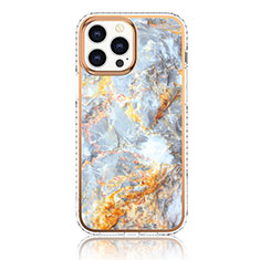 Coque Silicone Motif Fantaisie Souple Couleur Unie Etui Housse YJ1 pour Apple iPhone 13 Pro Max Gris