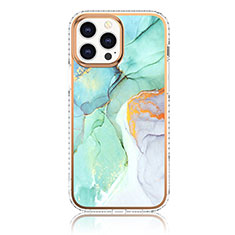 Coque Silicone Motif Fantaisie Souple Couleur Unie Etui Housse YJ1 pour Apple iPhone 13 Pro Max Vert