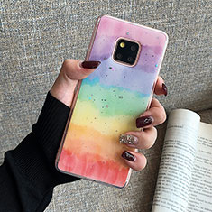 Coque Silicone Motif Fantaisie Souple Couleur Unie Housse Etui K03 pour Huawei Mate 20 Pro Colorful