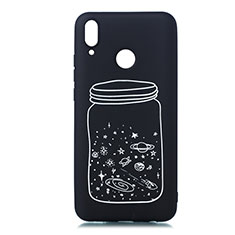 Coque Silicone Paillette Etoile Souple Couleur Unie Etui Housse pour Huawei Enjoy 9 Plus Blanc