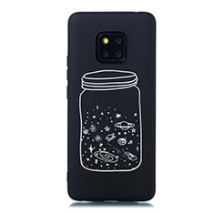 Coque Silicone Paillette Etoile Souple Couleur Unie Etui Housse pour Huawei Mate 20 Pro Blanc