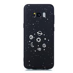 Coque Silicone Paillette Etoile Souple Couleur Unie Etui Housse pour Samsung Galaxy S8 Noir