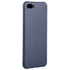 Coque Silicone Souple Couleur Unie Gel C02 pour Apple iPhone 7 Plus Bleu