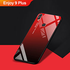 Coque Silicone Souple Miroir pour Huawei Enjoy 9 Plus Rouge