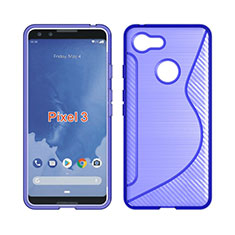 Coque Silicone Souple Transparente Vague S-Line pour Google Pixel 3 Violet