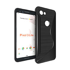 Coque Silicone Souple Transparente Vague S-Line pour Google Pixel 3a Noir