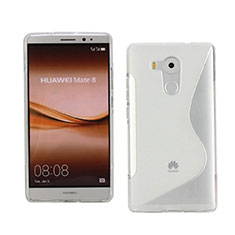 Coque Silicone Souple Transparente Vague S-Line pour Huawei Mate 8 Blanc