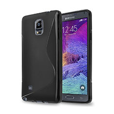 Coque Silicone Souple Vague S-Line pour Samsung Galaxy Note 4 SM-N910F Noir