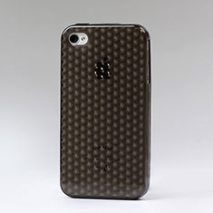 Coque Silicone TPU Transparente Losange pour Apple iPhone 4 Gris