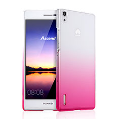 Coque Transparente Rigide Degrade pour Huawei P7 Dual SIM Rose