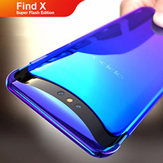 Coque Transparente Rigide Degrade pour Oppo Find X Super Flash Edition Bleu