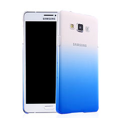 Coque Transparente Rigide Degrade pour Samsung Galaxy A7 SM-A700 Bleu