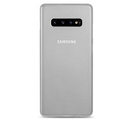 Coque Ultra Fine Mat Rigide Housse Etui Transparente P01 pour Samsung Galaxy S10 5G Blanc