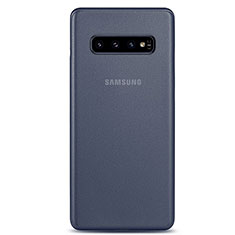 Coque Ultra Fine Mat Rigide Housse Etui Transparente P01 pour Samsung Galaxy S10 Bleu