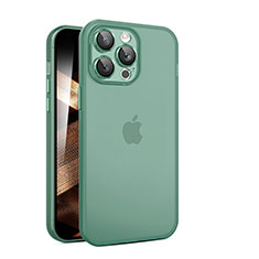 Coque Ultra Fine Plastique Rigide Etui Housse Transparente QC pour Apple iPhone 16 Pro Max Vert