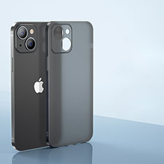 Coque Ultra Fine Plastique Rigide Etui Housse Transparente U01 pour Apple iPhone 14 Gris