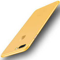 Coque Ultra Fine Plastique Rigide Etui Housse Transparente U01 pour Apple iPhone 7 Plus Jaune