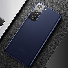 Coque Ultra Fine Plastique Rigide Etui Housse Transparente U01 pour Samsung Galaxy S21 5G Bleu