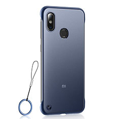 Coque Ultra Fine Plastique Rigide Etui Housse Transparente U01 pour Xiaomi Mi 8 Bleu