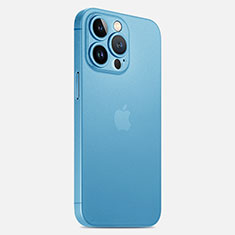 Coque Ultra Fine Plastique Rigide Etui Housse Transparente U02 pour Apple iPhone 16 Pro Bleu Ciel