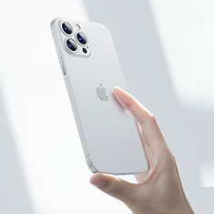Coque Ultra Fine Plastique Rigide Etui Housse Transparente U06 pour Apple iPhone 15 Pro Blanc