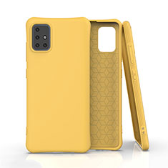 Coque Ultra Fine Silicone Souple 360 Degres Housse Etui C01 pour Samsung Galaxy A51 5G Jaune