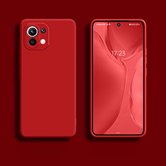 Coque Ultra Fine Silicone Souple 360 Degres Housse Etui C01 pour Xiaomi Mi 11 Lite 5G NE Rouge