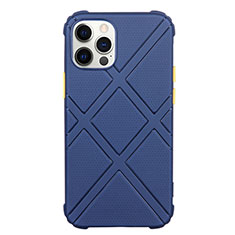 Coque Ultra Fine Silicone Souple 360 Degres Housse Etui C02 pour Apple iPhone 12 Pro Max Bleu