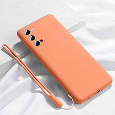 Coque Ultra Fine Silicone Souple 360 Degres Housse Etui C02 pour Oppo Reno4 Pro 5G Orange