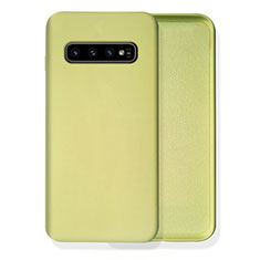 Coque Ultra Fine Silicone Souple 360 Degres Housse Etui C02 pour Samsung Galaxy S10 Jaune